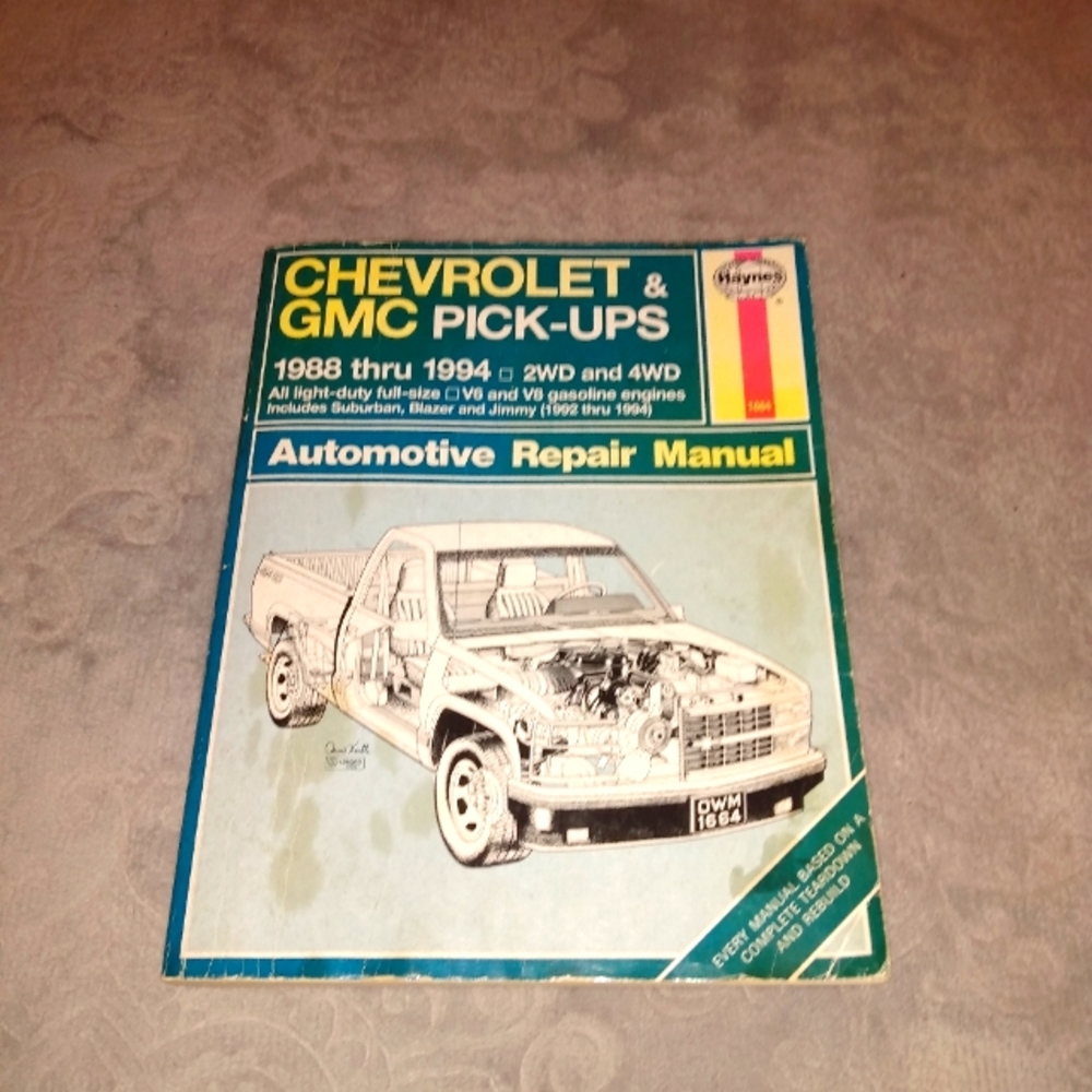 Vintage Chevrolet GMC Pick Up Automotive Repair Manual
